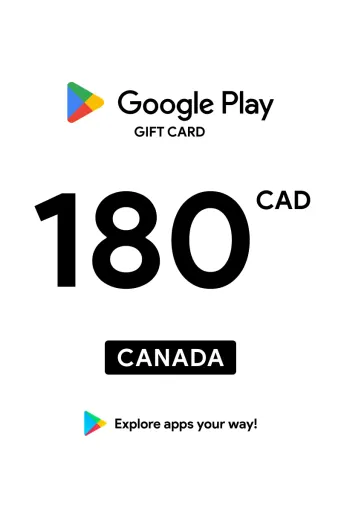 Google Play 180 CAD Gift Card (Canada) - Digital Key