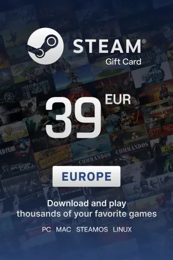 Steam Wallet 39 EUR Gift Card (Europe) - Digital Key