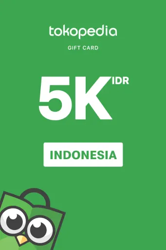 Tokopedia 5000 IDR Gift Card (Indonesia) - Digital Key