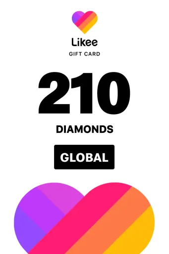 Likee 210 Diamonds Gift Card (Global) - Digital Key