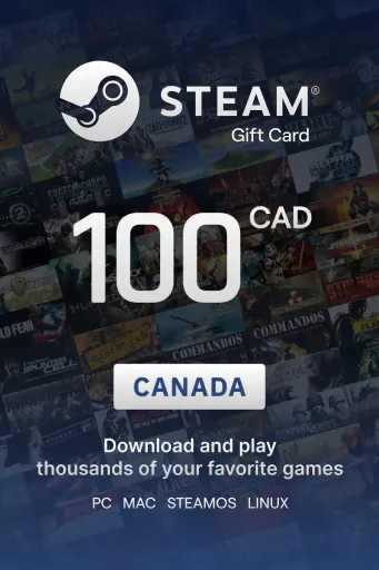 Steam Wallet 100 CAD Gift Card (Canada) - Digital Key