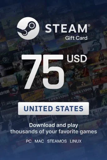 Steam Wallet 75 USD Gift Card (United States) - Digital Key