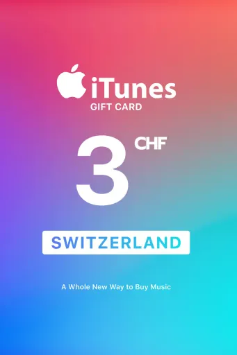 Apple iTunes 3 CHF Gift Card (Switzerland) - Digital Key