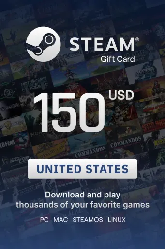 Steam Wallet 150 USD Gift Card (United States) - Digital Key
