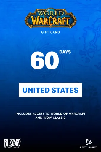 World of Warcraft 60 Days Time Card (United States) (PC) - Battle.net - Digital Key