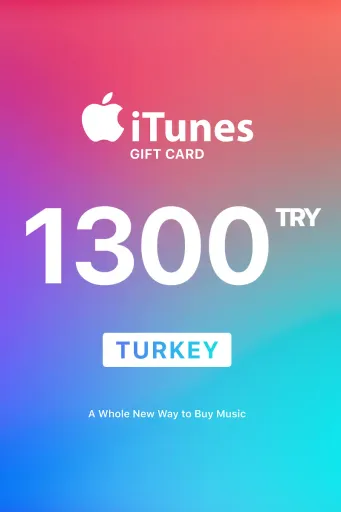 Apple iTunes 1300 TRY Gift Card (Turkey) - Digital Key