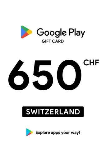 Google Play 650 CHF Gift Card (Switzerland) - Digital Key