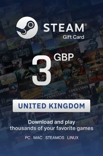 Steam Wallet 3 GBP Gift Card (United Kingdom) - Digital Key