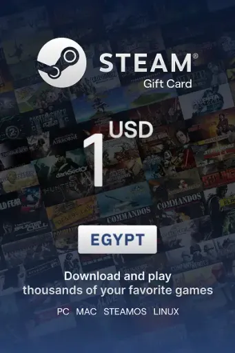 Steam Wallet 1 USD Gift card (Egypt) - Digital Key