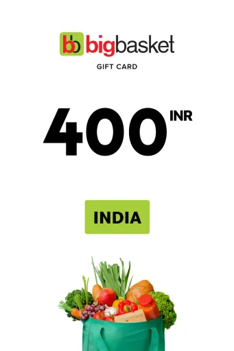 Product Image - Bigbasket 400 INR Gift Card (India) - Digital Key