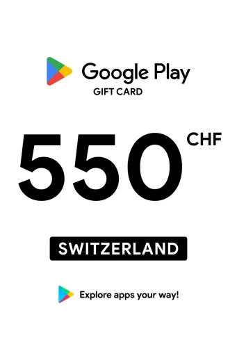 Google Play 550 CHF Gift Card (Switzerland) - Digital Key