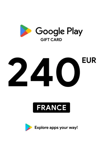 Google Play 240 EUR Gift Card (France) - Digital Key