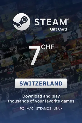 Steam Wallet 7 CHF Gift Card (Switzerland) - Digital key