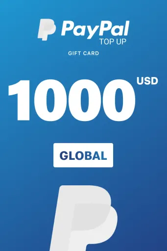 PayPal Instant Top Up 1000 USD Gift Card (Global) - Digital Key
