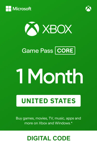 Xbox Game Pass Core 1 Month (United States) - Xbox Live - Digital Key