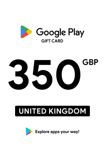 Google Play 350 GBP Gift Card (United Kingdom) - Digital Key