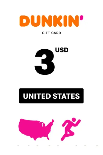 Dunkin 3 USD Gift Card (United States) - Digital Key