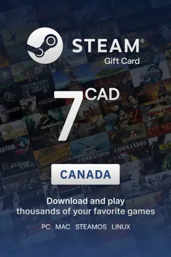 Steam Wallet 7 CAD Gift Card (Canada) - Digital Key