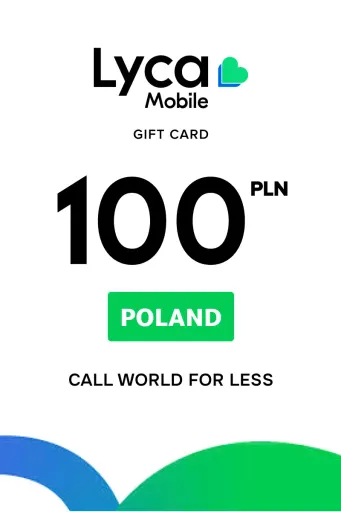 Lycamobile 100 PLN Gift Card (Poland) - Digital Key