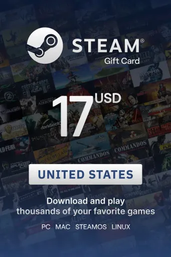 Steam Wallet 17 USD Gift Card (United States) - Digital Key