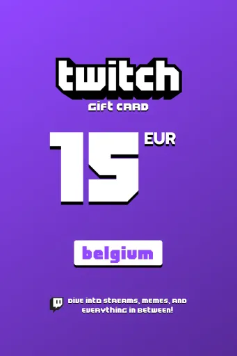 Product Image - Twitch 15 EUR Gift Card (Belgium) - Digital Key