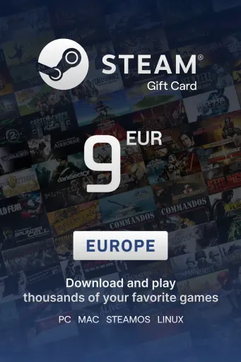 Steam Wallet 9 EUR Gift Card (Europe) - Digital Key