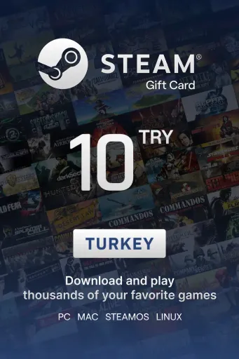 Steam Wallet 10 TRY Gift Card (Turkey) - Digital Key