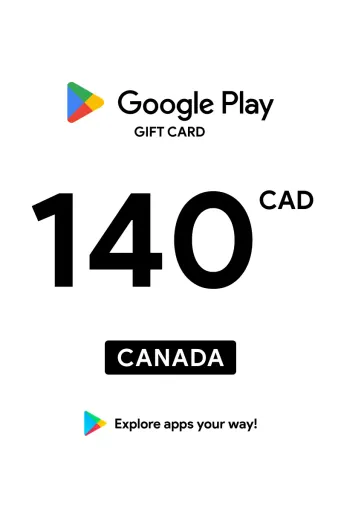 Google Play 140 CAD Gift Card (Canada) - Digital Key