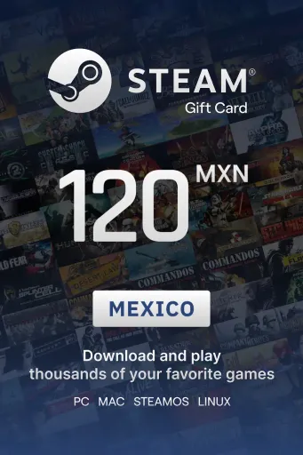 Steam Wallet 120 MXN Gift Card (Mexico) - Digital Key
