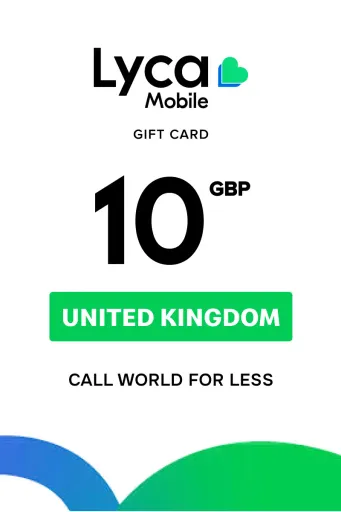Lycamobile 10 GBP Gift Card (United Kingdom) - Digital Key