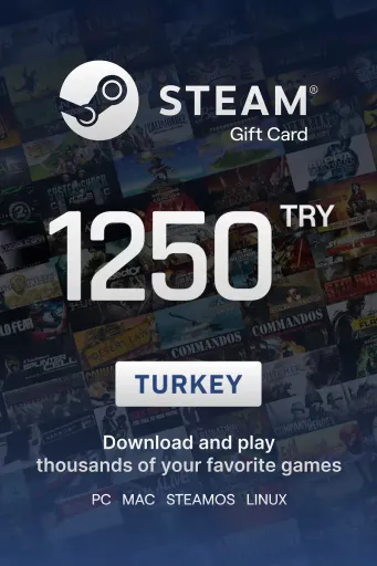 Steam Wallet 1250 TRY Gift Card (Turkey) - Digital key