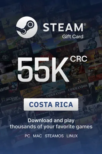 Steam Wallet 55000 CRC Gift Card (Costa Rica) - Digital Key