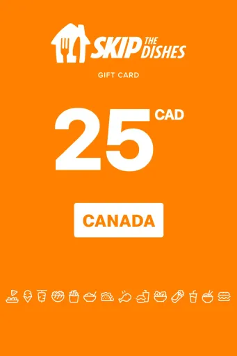 SkipTheDishes 25 CAD Gift Card (Canada) - Digital Key