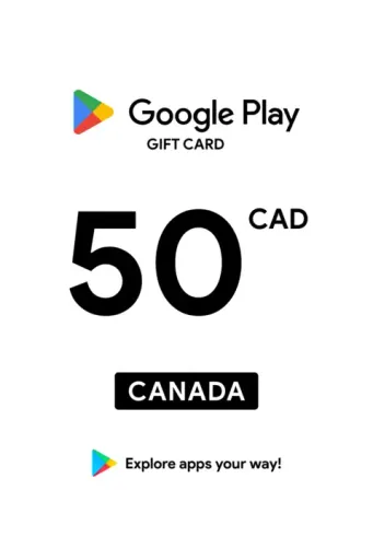 Google Play 50 CAD Gift Card (Canada) - Digital Key