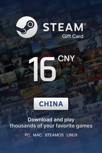 Steam Wallet 16 CNY Gift Card (China) - Digital Key
