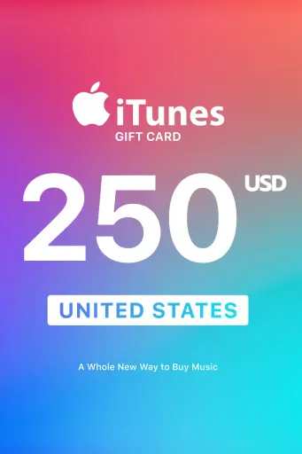 Apple iTunes 250 USD Gift Card (United States) - Digital Key