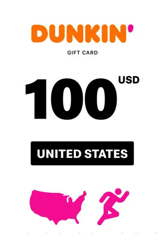 Dunkin 100 USD Gift Card (United States) - Digital Key