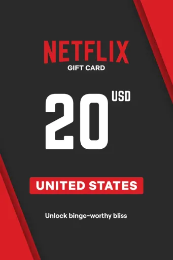 Netflix 20 USD Gift Card (United States) - Digital Key