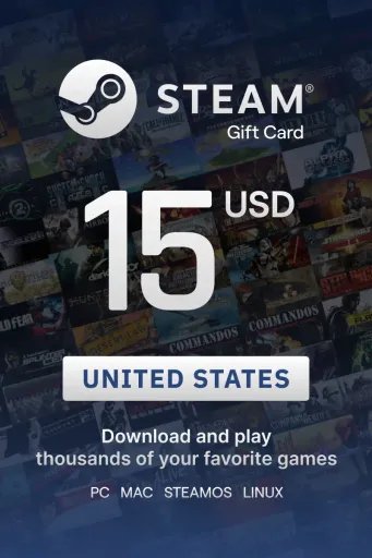 Steam Wallet 15 USD Gift Card (United States) - Digital Key