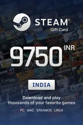 Steam Wallet 9750 INR Gift Card (India) - Digital Key