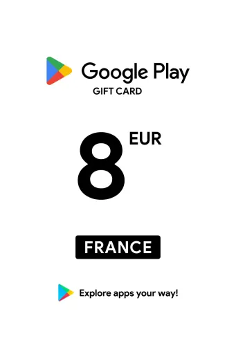 Google Play 8 EUR Gift Card (France) - Digital Key