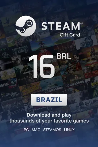 Steam Wallet 16 BRL Gift Card (Brazil) - Digital Key