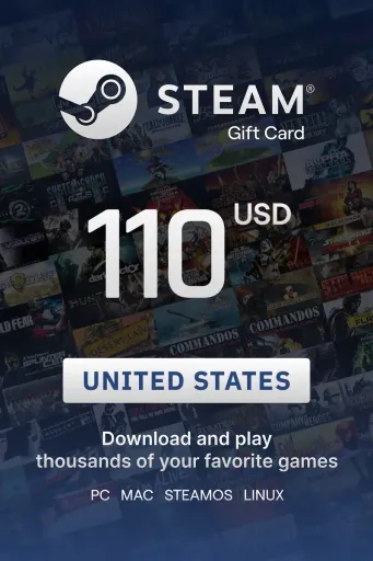 Steam Wallet 110 USD Gift Card (United States) - Digital Key