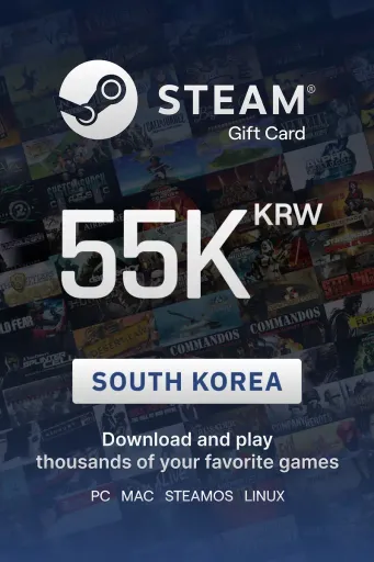 Steam Wallet 55000 KRW Gift Card (South Korea) - Digital Key
