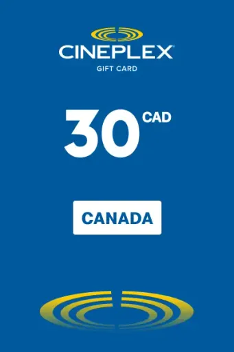 Cineplex 30 CAD Gift Card (Canada) - Digital Key