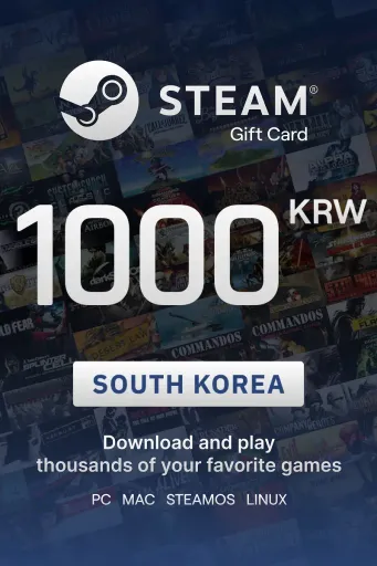 Steam Wallet 1000 KRW Gift Card (South Korea) - Digital Key