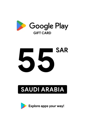 Google Play 55 SAR Gift Card (Saudi Arabia) - Digital Key