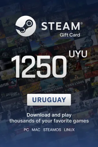 Steam Wallet 1250 UYU Gift Card (Uruguay) - Digital Key