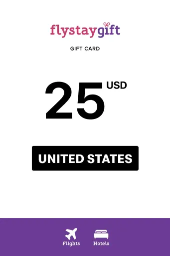 Flystay Gift 25 USD Gift Card (United States) - Digital Key