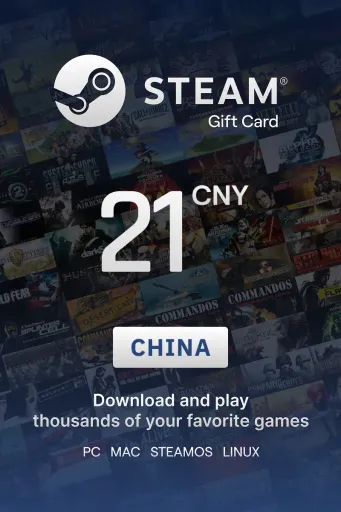 Steam Wallet 21 CNY Gift Card (China) - Digital Key